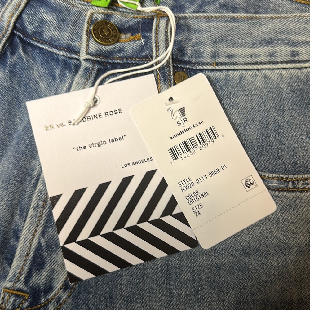 Sandrine Rose Distressed Bermuda Shorts (Long Line Shorts) NEW - Picture 6 of 8